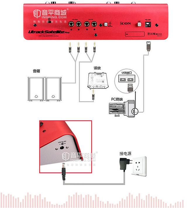 新版艾肯外置声卡（艾肯UtrackSatellitepro网络K歌外置声卡）(22)