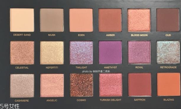 huda beauty沙漠盘色号试色