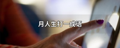​月人生打一成语